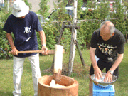 餅つき指導
